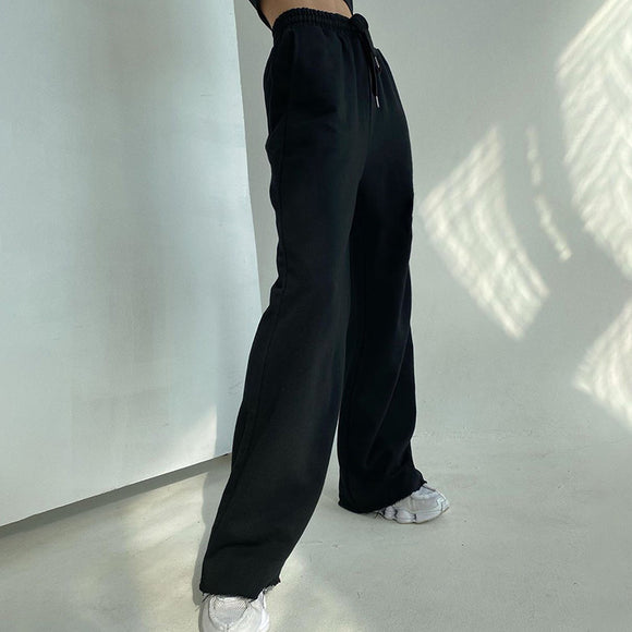 Pantalón Gris Holgado de Pierna Ancha - Comodidad y Versatilidad