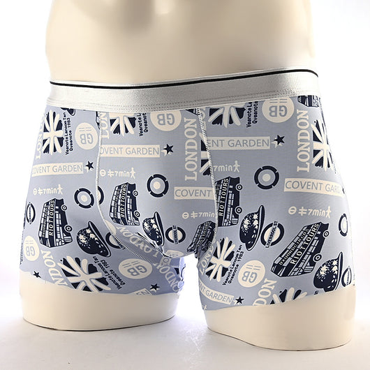 Boxers Hombre Estampado Floral Seda de Hielo Cintura Media Transpirables - Image 40