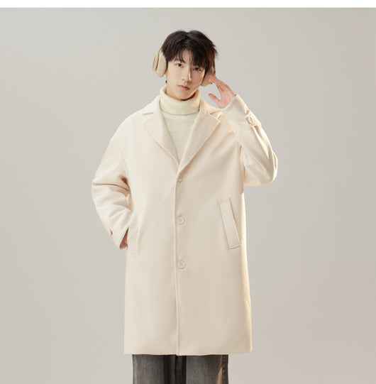 Abrigo de Lana Estilo Coreano Cuello Solapa Elegante - Image 22