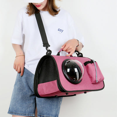 Bolsa Transportadora para Gatos - Mochila Cruzada Portátil para Mascotas