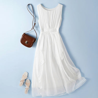Conjunto Elegante Chaleco y Falda Larga en Seda - Image 18