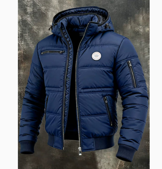 Chaqueta Acolchada de Algodón Casual para Hombre