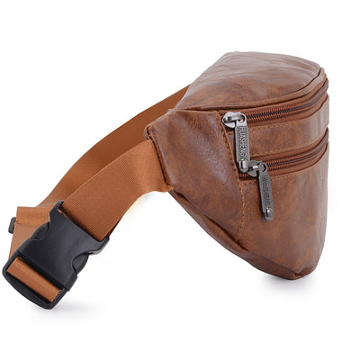 Bolsa de Cintura Retro en Cuero PU para Hombre - Image 2