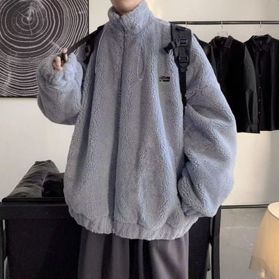 Abrigo Casual Holgado para Hombre Otoño Invierno con Forro Polar Acolchado - Image 7