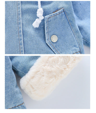 Chaqueta Denim para Niña con Forro de Terciopelo - Abrigo Térmico - Image 13