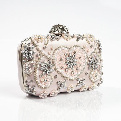 Bolso de Noche Elegante con Corazón y Diamantes para Mujer - Image 6
