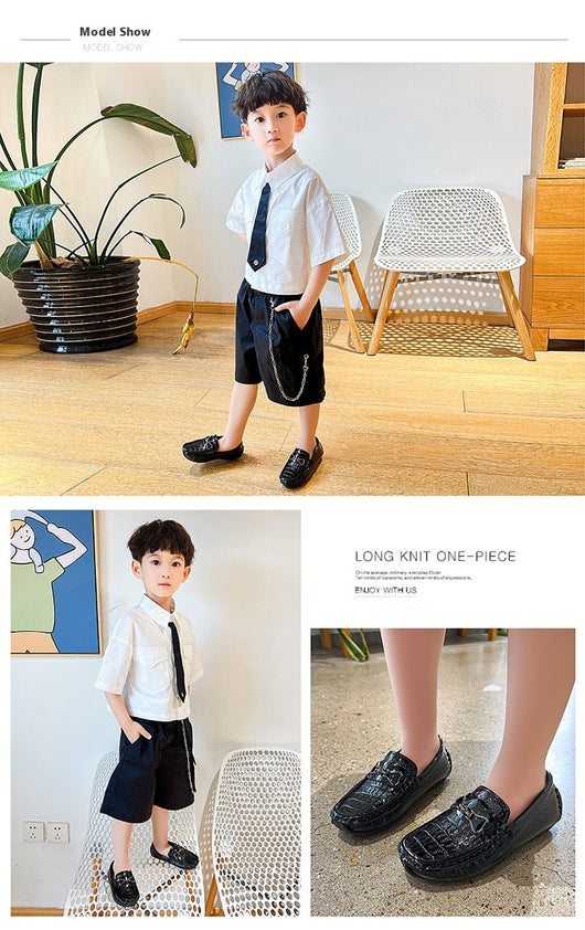 Zapatos de Cuero Estilo Británico para Niños Step On - Image 31