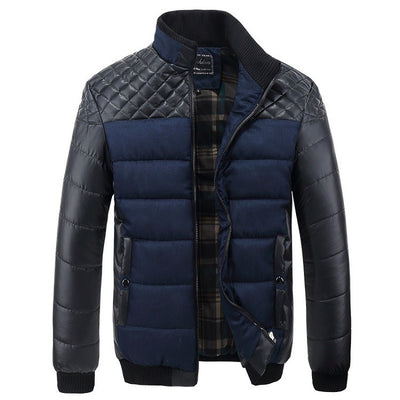 Abrigo de Invierno para Hombre Talla 4XL con Parches PU y Cuello Estructurado - Image 7