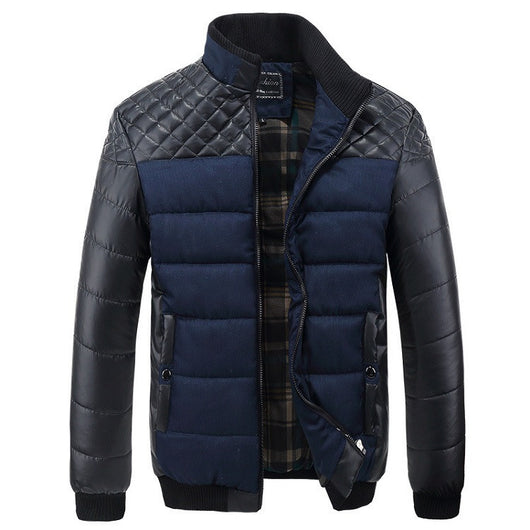 Abrigo de Invierno para Hombre Talla 4XL con Parches PU y Cuello Estructurado - Image 7