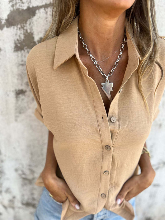 Blusa Casual de Cuello Vuelto para Mujer - Image 9