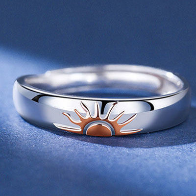 Anillo de Diamante Fashion con Separación de Color para Parejas - Image 12