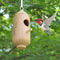Casa Nido Columpio para Colibríes - Artesanía de Madera Natural