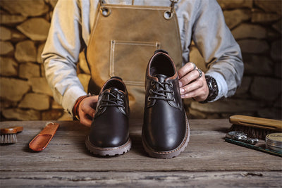 Zapatos Casuales de Cuero Estilo Británico Retro para Hombre - Image 23