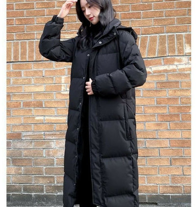 Abrigo Acolchado Suelto Talla Grande para Mujer – Algodón Cálido a la Rodilla - Image 9