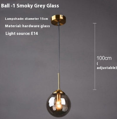 Lámpara de Techo Colgante Esférica de Cristal Moderno - Image 9