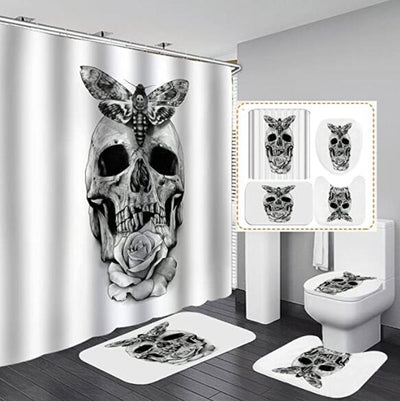 Cortina de Baño Halloween Impresa Gruesa e Impermeable - Image 14