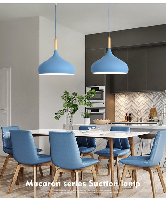 Lámpara Colgante LED Macaron de Aluminio - Diseño Decorativo Moderno - Image 15