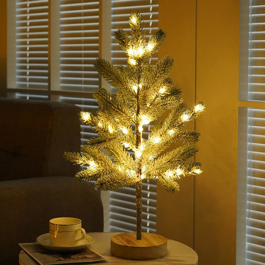 Lámpara LED Decorativa Árbol de Navidad Artificial con Batería - Luz de Mesa DIY - Image 5