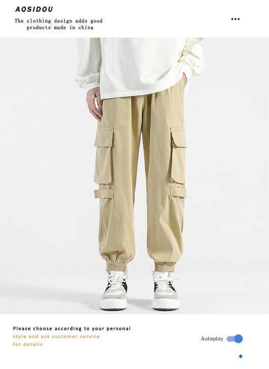 Pantalones Cargo Holgados con Bolsillos y Puños Ajustables - Image 21