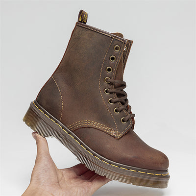 Botas Vintage de Cuero Crazy Horse para Mujer con Costura Goodyear - Image 8