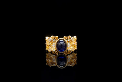Anillo de Zafiro Chapado en Plata 925 de Lujo - Image 6