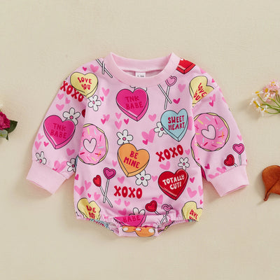 Jumpsuit Infantil con Estampado de Corazones y Mangas Largas - Image 7