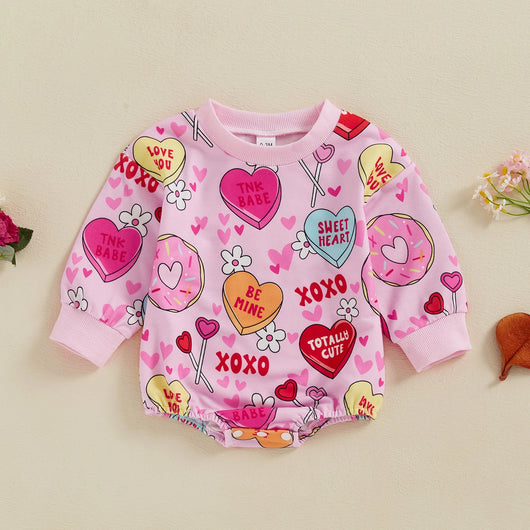 Jumpsuit Infantil con Estampado de Corazones y Mangas Largas - Image 7