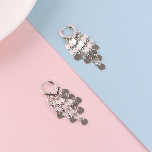 Aretes de Plata con Flecos - Diseño Elegante y Moderno