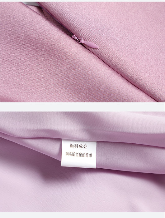 Vestido Elegante de Manga Tres Cuartos con Cintura Definida - Image 8