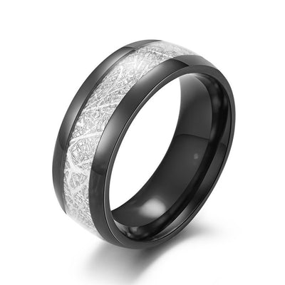 Anillo de Acero Inoxidable con Textura de Madera Negra - Image 13