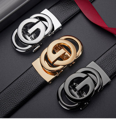 Cinturón de Cuero Genuino para Hombre con Diseño Calado - Image 9