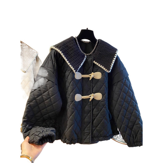 Chaqueta de Punto Suelta con Botones y Detalles Combinados para Mujer - Image 8