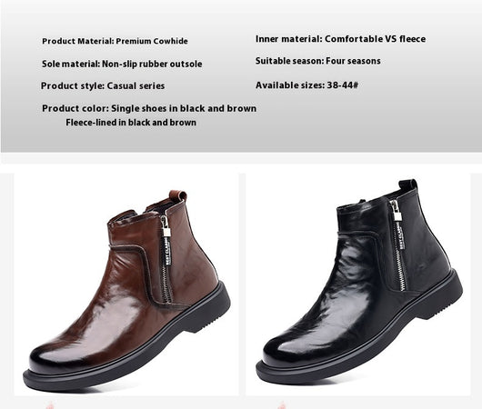 Botas de Trabajo Estilo Británico Antideslizantes Transpirables para Hombre - Image 11