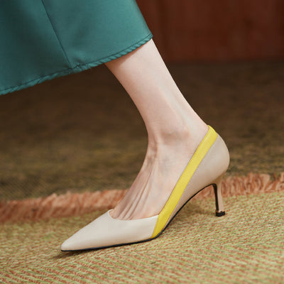 Sandalias de Tacón Stiletto Bicolor Elegantes para Mujer