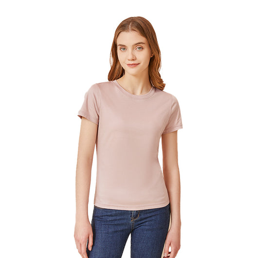 Blusa Fresca de Algodón y Seda de Gusano para Mujer - Manga Corta Verano - Image 5