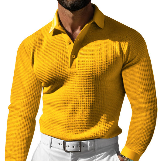 Camisa Slim-fit de Manga Larga con Solapa para Hombre - Image 3