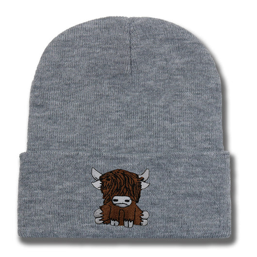 Gorro de Lana Tejido con Diseño de Yak Peludo - Abrigo Otoño e Invierno - Image 7