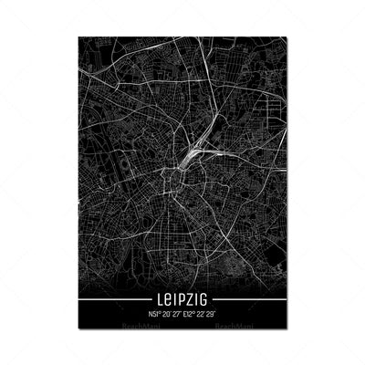 Cuadro Decorativo Mapa Líneas Negras - Lienzo Moderno para Pared - Image 13
