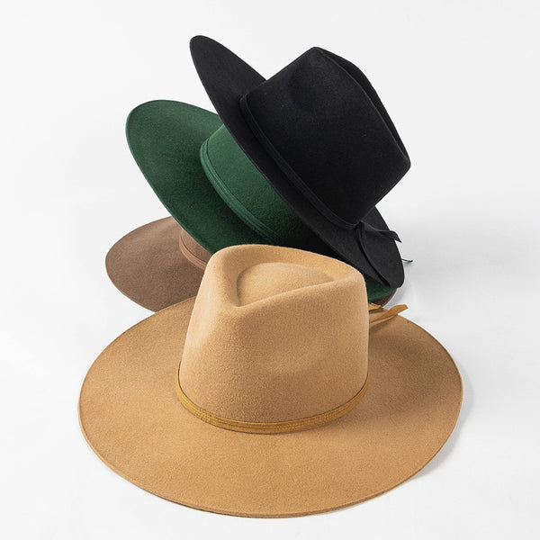 Sombrero Jazz de Lana con Moño - Accesorio Fashion Casual Elegante