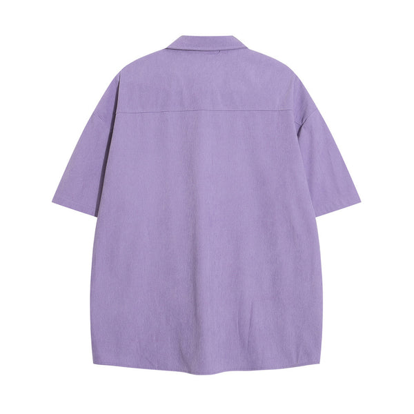 Playera Holgada con Bordado Cartoon de Manga Corta