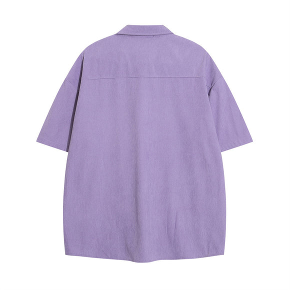 Playera Holgada con Bordado Cartoon de Manga Corta
