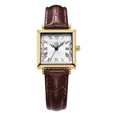 Reloj Elegante Cuadrado Retro para Mujer con Correa de Cuero - Image 6