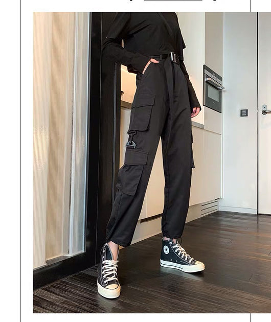 Pantalones Casuales Rectos de Cintura Alta con Cordón en Poliéster para Mujer - Image 16