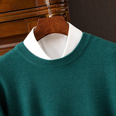 Suéter Holgado de Cuello Redondo para Hombre - Manga Larga Casual y Profesional - Image 4