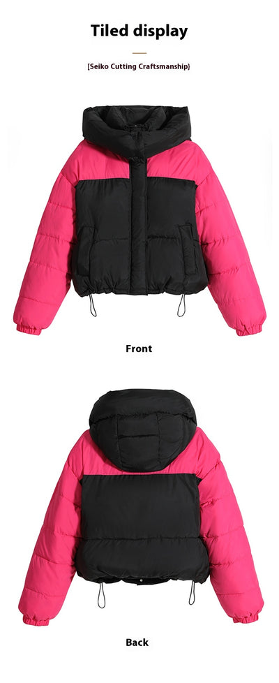 Chaqueta Corta de Algodón con Parches Contrastantes Gruesos para Mujer - Image 39