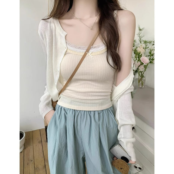 Camiseta Encaje Dos Capas Dulce y Picante