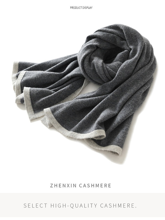 Bufanda Cashmere Tejida con Diseño Geométrico Bloques de Color - Estilo Occidental - Image 34