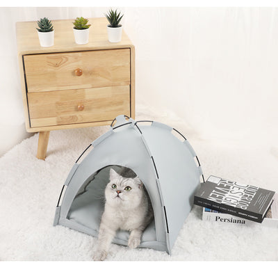 Cama Fresca para Mascotas con Carpa y Cojín Removible - Image 25