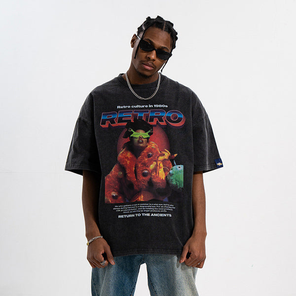 Playera Holgada con Estampado para Pareja