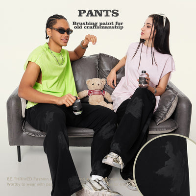 Pantalones Casuales Juveniles Teñidos con Barro - Image 2